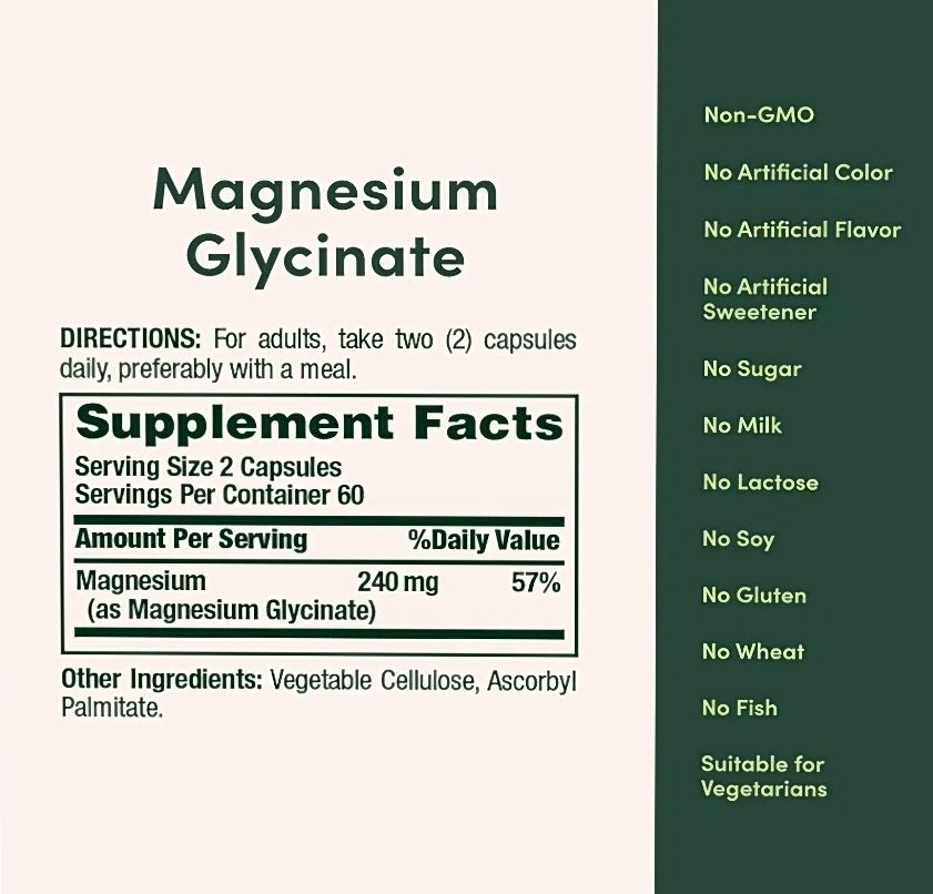 GLICINATO DE MAGNESIO  240 MG